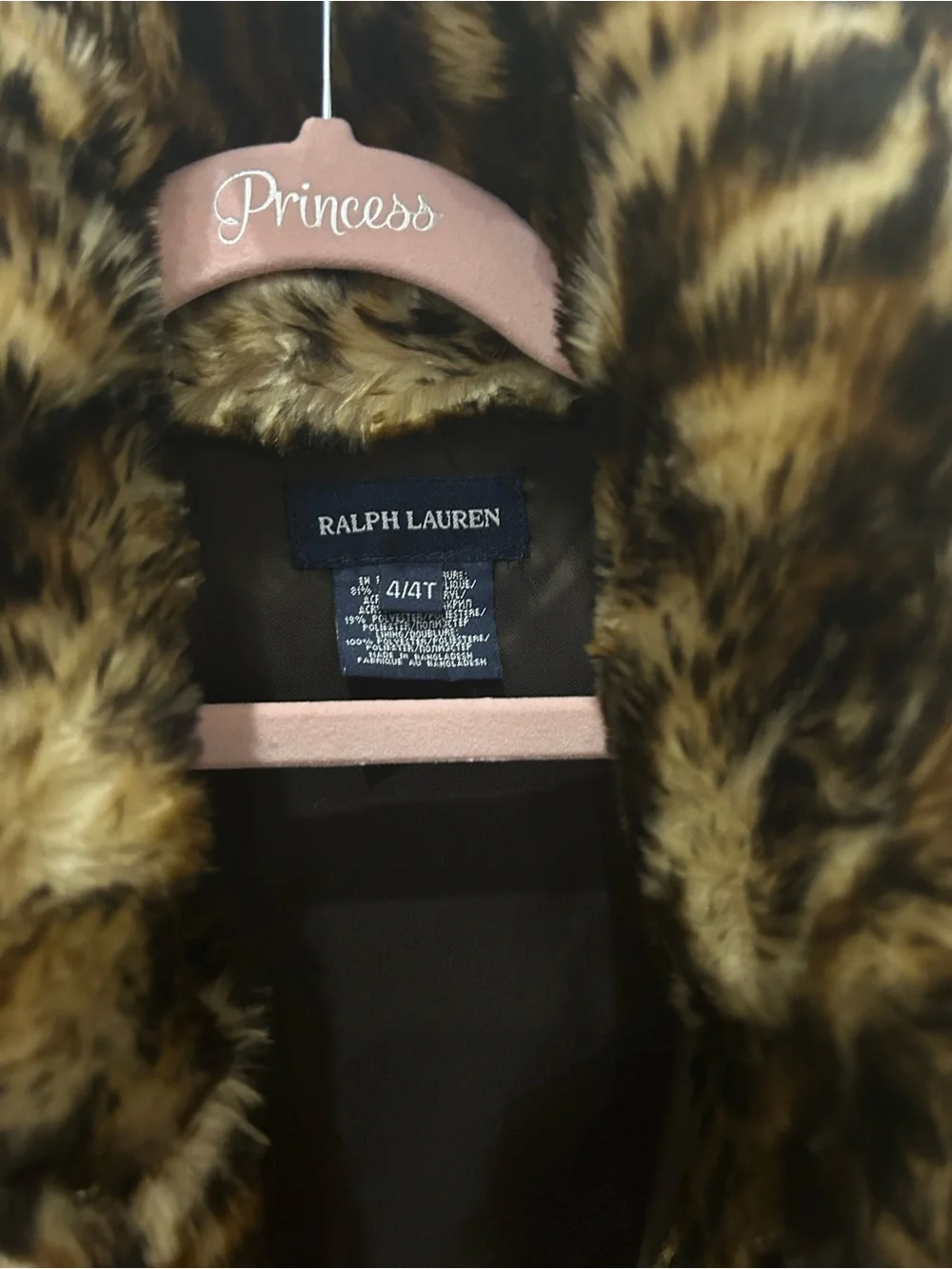 Ralph Lauren Kids Faux Fur Leopard-Print Coat - Brown & Black